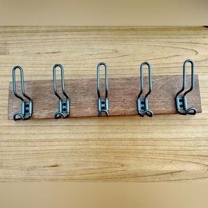 West Elm industrial hook rack for bags or coats